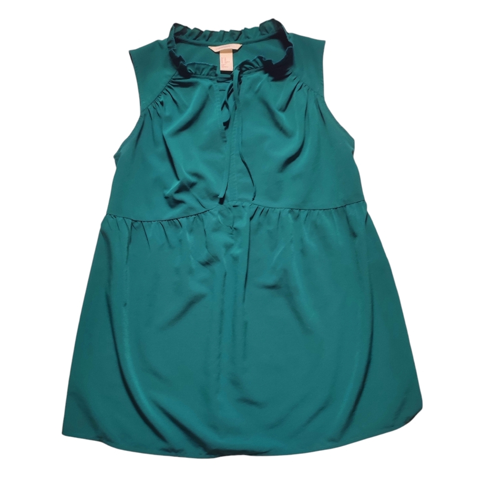 H&M Mama/Maternity Sleeveless Vneck Green Blouse XS